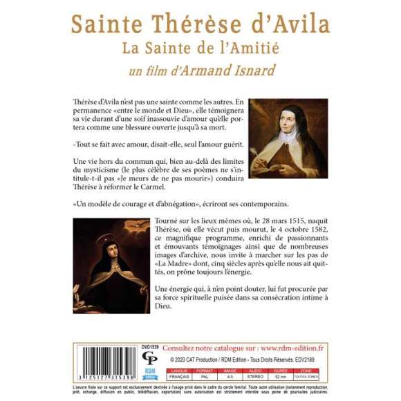 DVD - Film de Armand Isnard en DVD Sainte Thérèse d'Avila - La Sainte de l'Amitié