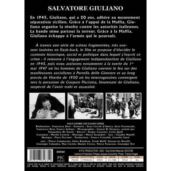 DVD - Film de Francesco Rosi en DVD Salvatore Giuliano - Les trésors du cinéma italien