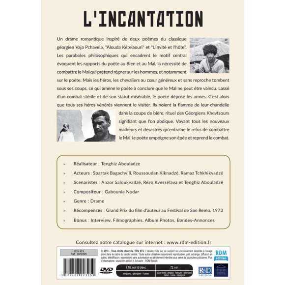 DVD - Film de Tenghiz Abouladze en DVD Trésors du cinéma russe (Les) - L'Incantation
