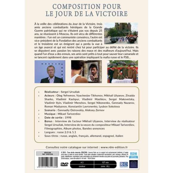 DVD - Film de Sergei Ursuliak en DVD Trésors du cinéma russe (Les) - Composition pour le jour de la Victoire