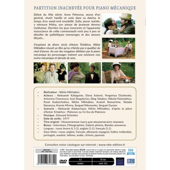 DVD - Film de Nikita Mikhalkov en DVD Trésors du cinéma russe (Les) - Partition inachevée pour piano mécanique