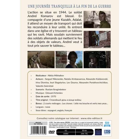 DVD - Film de Nikita Mikhalkov en DVD Trésors du cinéma russe (Les) - Une journée tranquille à la fin de la guerre