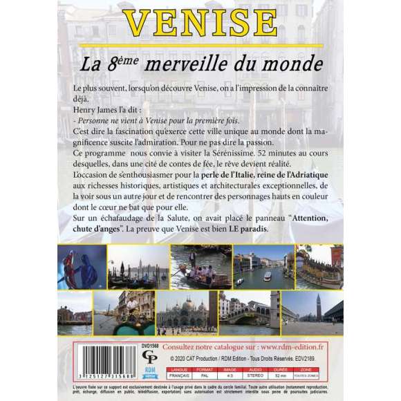 DVD - Film de Armand Isnard en DVD Venise - La 8e merveille du monde