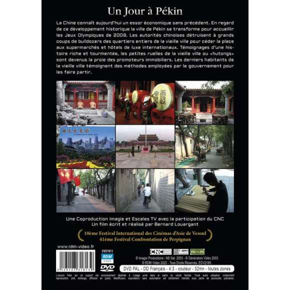 DVD - Film de Bernard Louargant en DVD Un jour à Pékin