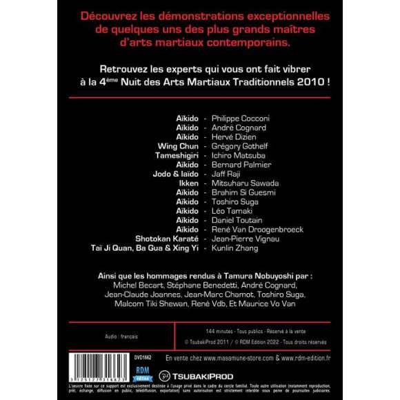 DVD - Film de  en DVD 4ème nuit des arts martiaux traditionnels, Paris 2010 (La) - Collection arts martiaux