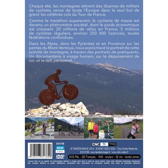 DVD - Film de Hervé Breque, Philip Dupuis en DVD Cyclistes ordinaires et cols de légende
