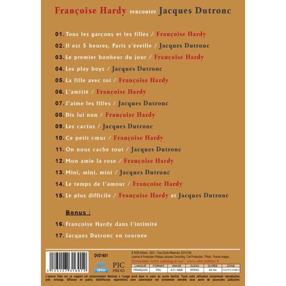 DVD - Film de  en DVD Françoise Hardy rencontre Jacques Dutronc