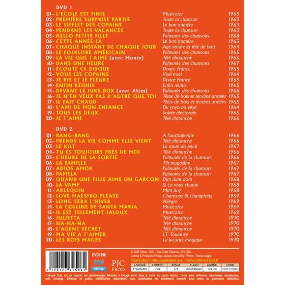 DVD - Film de  en DVD Sheila - Vous les copains - 40 chansons