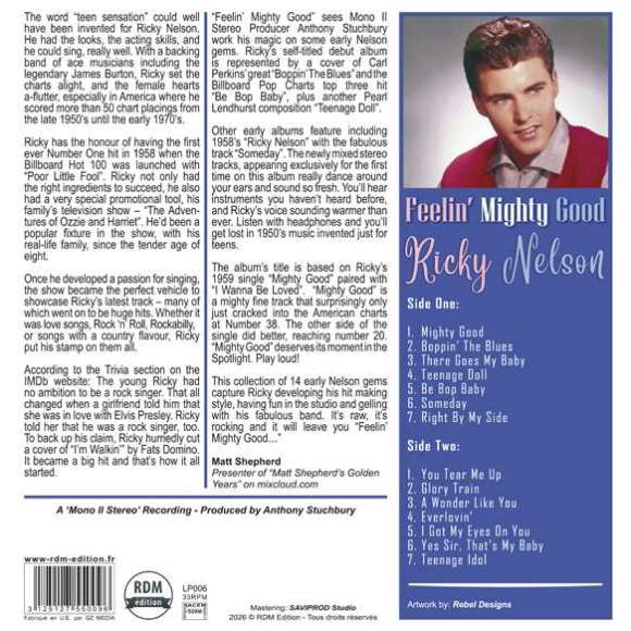 Nelson, Ricky, Feelin' mighty good, Variétés internationales, Country, Rock, RDM-Edition, Musique
