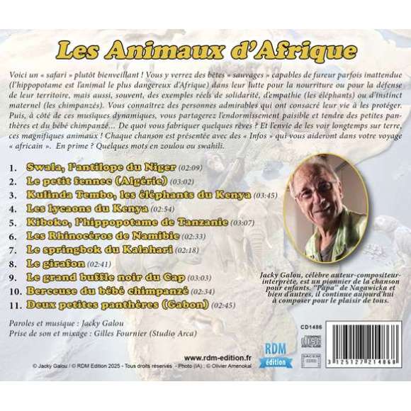 Galou, Jacky, Les animaux d'Afrique chantés, Chansons & comptines, Découverte du monde, Educatif & scolaire,...