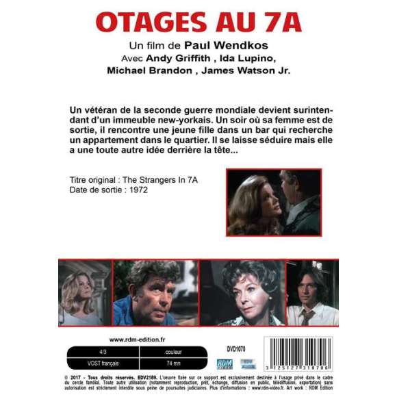 DVD - Film de Paul Wendkos en DVD Otages au 7A