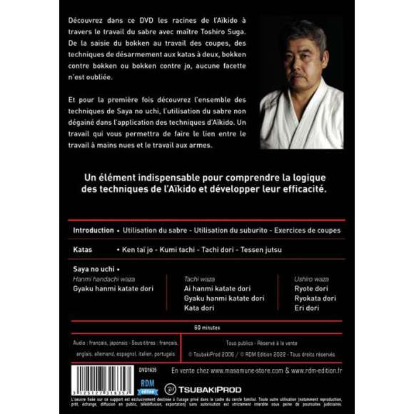 DVD - Film de  en DVD Toshiro Suga vol. 1 : Ken, les racines de l'aïkido - Collection arts martiaux