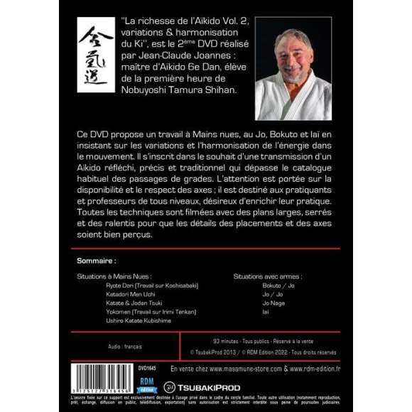 DVD - Film de  en DVD Richesse de l'aïkido (La) - Collection arts martiaux - Volume 2 - Variations & harmonisation du Ki