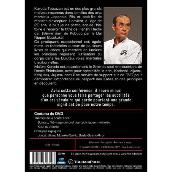DVD - Film de  en DVD Kuroda Tetsuzan en conférence, l'héritage culturel des techniques martiales - Collection arts...
