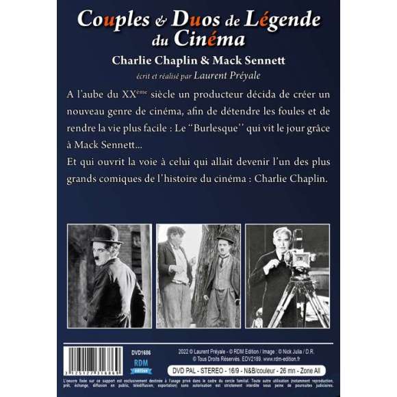 DVD - Film de Laurent Préyale en DVD Couples & Duos de Légende du Cinéma - Charlie Chaplin & Mack Sennett