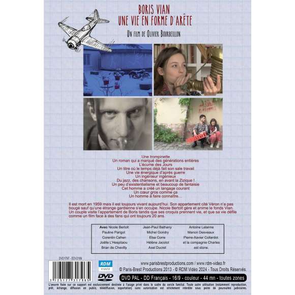 DVD - Film de Olivier Bourbeillon en DVD Boris Vian, une vie en forme d'arête