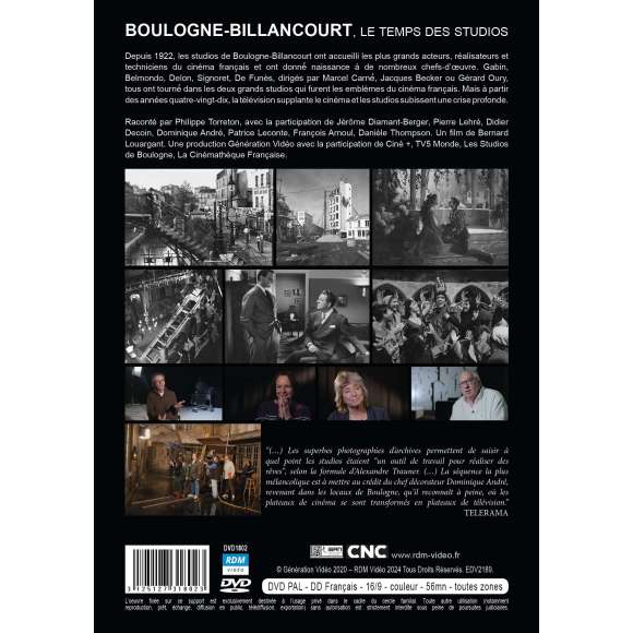 DVD - Film de Bernard Louargant en DVD Boulogne-Billancourt - Le temps des studios
