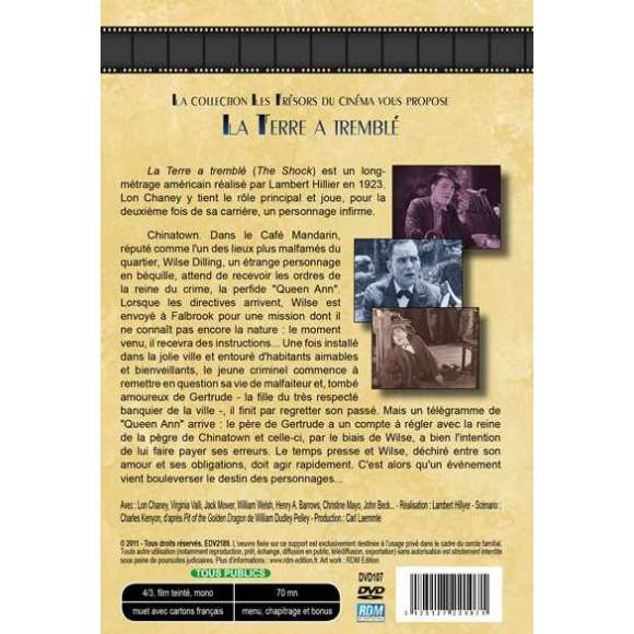 DVD - Film de Lambert Hillyer en DVD Terre a tremblé (La)