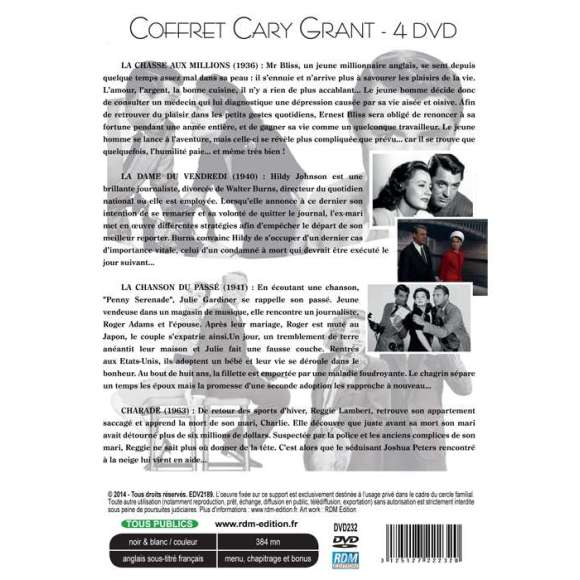 DVD - Film de Alfred Zeisler, Howard Hawks, George Stevens, Stanley Donen en DVD Coffret Cary Grant - La Chasse aux...