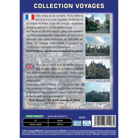 DVD - Film de  en DVD Collection voyages - Rendez-vous à Paris