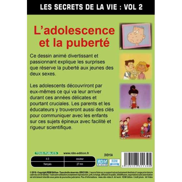 DVD - Film de  en DVD Secrets de la vie (Les) - Volume 2 - L'adolescence et la puberté