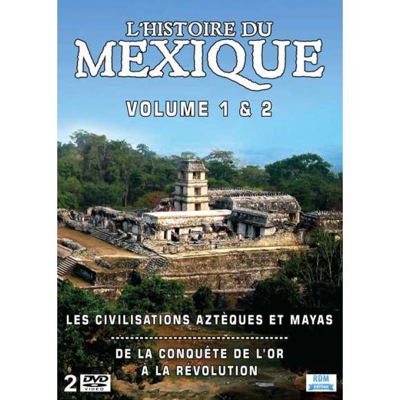DVD - Film de  en DVD Histoire du Mexique (L') - Volume 1 & 2 - Les civilisations Aztèques et Mayas - De la conquête de...