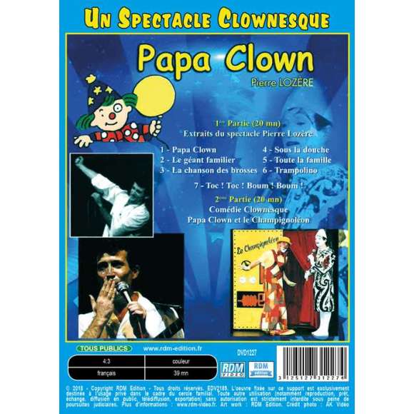 DVD - Film de  en DVD Papa clown - Un spectacle clownesque