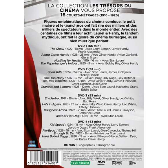DVD - Film de Arvid E. Gillstrom, Charley Chase, Clarence Hennecke, Frank Terry, Fred Guiol, George Jeske, Joe Rock, Larry...
