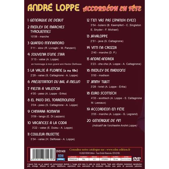 DVD - Film de Jean-Michel Legros en DVD André Loppe - Accordéon en fête