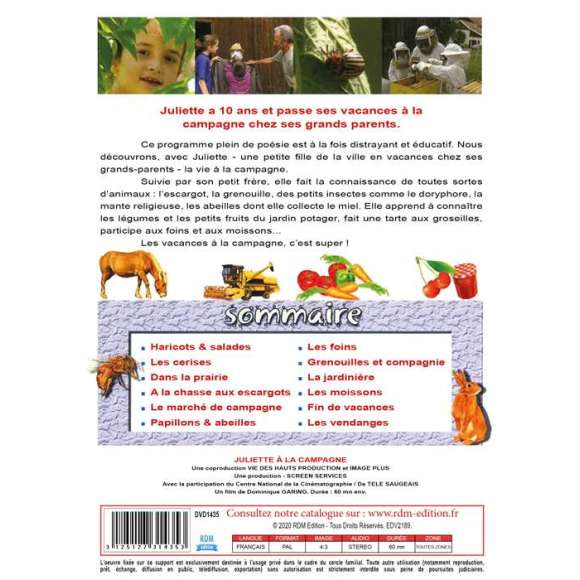 DVD - Film de Dominique Garing en DVD Juliette à la campagne