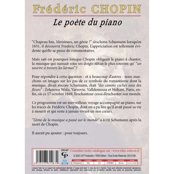 DVD - Film de Armand Isnard en DVD Frédéric Chopin : le poète du piano