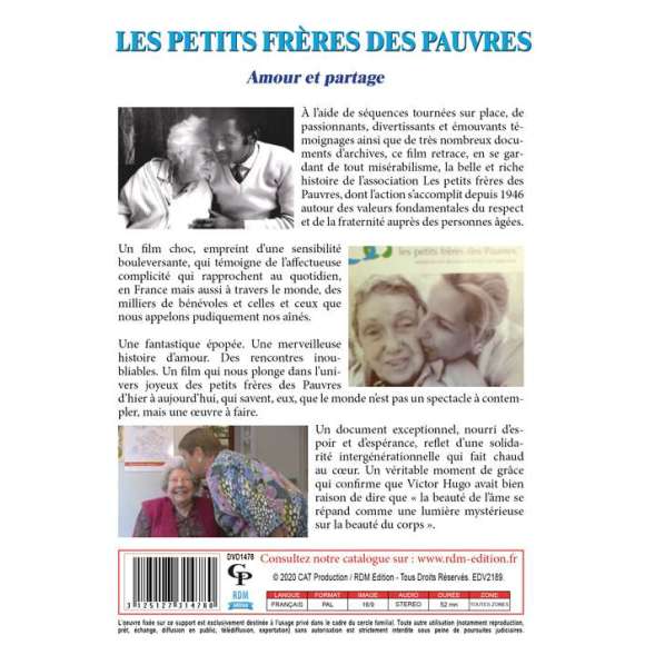 DVD - Film de Armand Isnard en DVD Petits Frères des Pauvres : amour et partage (Les)
