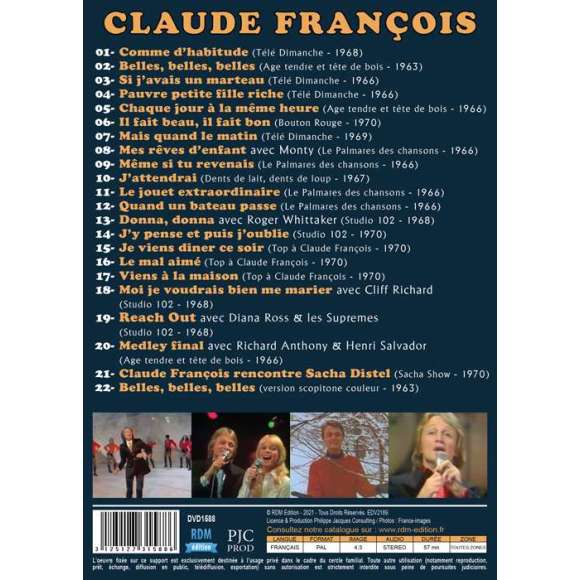 DVD - Film de  en DVD Claude François - Comme d'habitude