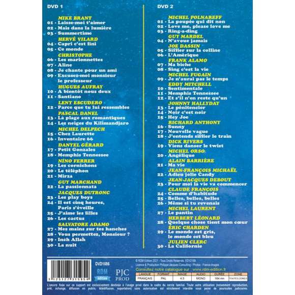 DVD - Film de  en DVD Top Boys des années 60 et 70 - 30 idoles - 60 titres