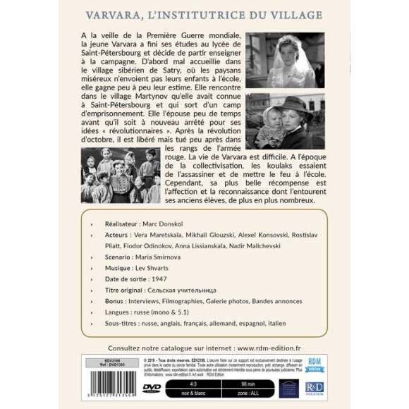 DVD - Film de Marc Donskoï en DVD Trésors du cinéma russe (Les) - Varvara, l'institutrice du village