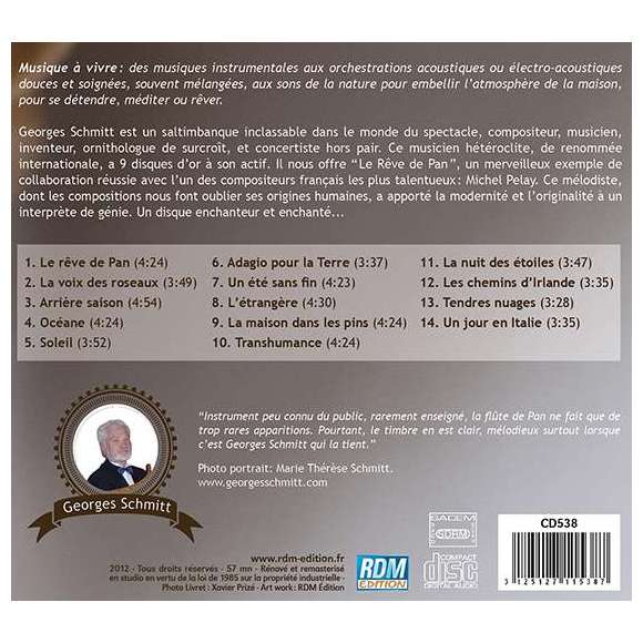 Schmitt, Georges, Le Rêve de Pan, Relaxation & new age, Instrumental, RDM-Edition, Musique