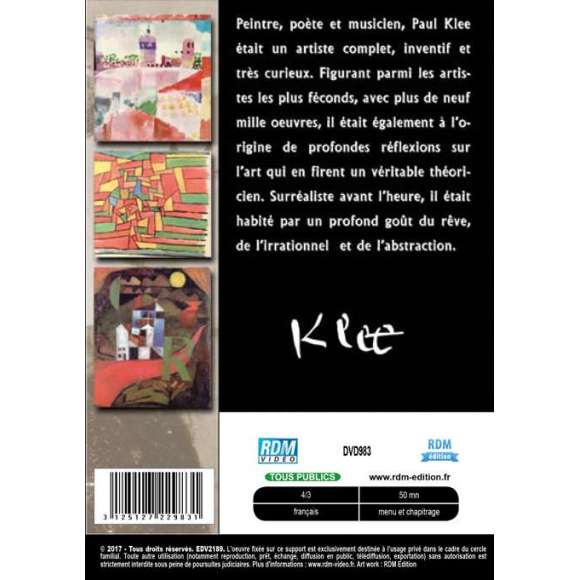 DVD - Film de  en DVD Collection les grands peintres - Paul Klee