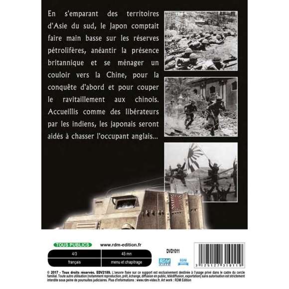 DVD - Film de  en DVD Collection images d'archives militaires - L'invasion de l'Inde - Décembre 1941