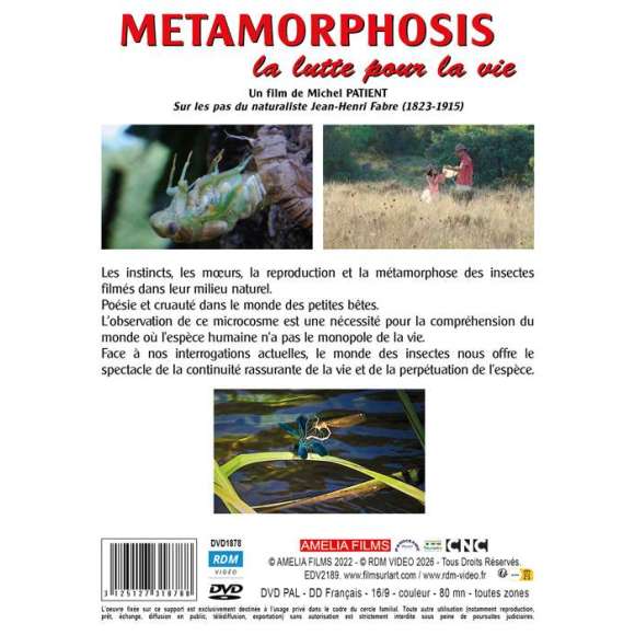DVD - Film de Michel Patient en DVD Metamorphosis - La lutte pour la vie