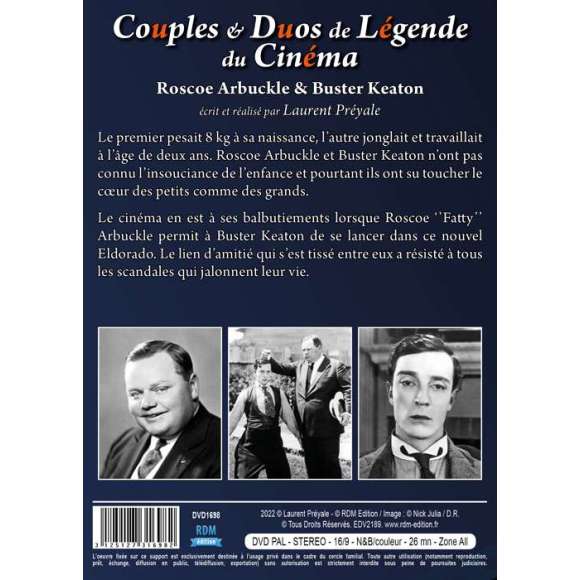 DVD - Film de Laurent Préyale en DVD Couples & Duos de Légende du Cinéma - Roscoe Arbuckle & Buster Keaton