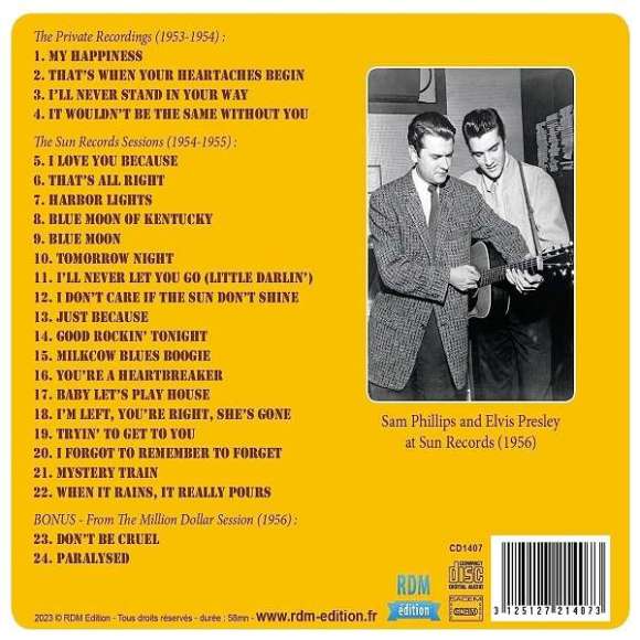 Presley, Elvis, Moore, Scotty, Black, Bill, Perkins, Carl, Lewis, Jerry Lee, Cash, Johnny, 70th anniversary of Elvis' sun...