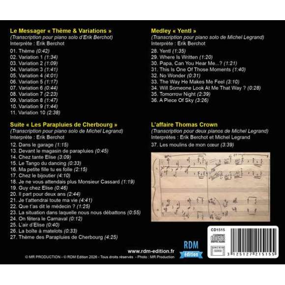 Legrand, Michel, Berchot, Erik, Michel Legrand by Erik Berchot, BOF & OST, Comédies musicales, RDM-Edition, Musique