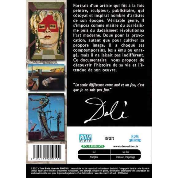 DVD - Film de  en DVD Collection les grands peintres - Salvador Dali