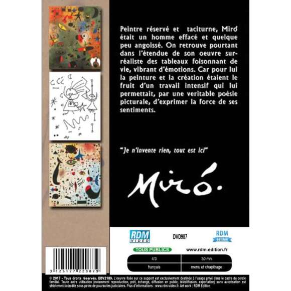 DVD - Film de  en DVD Collection les grands peintres - Joan Miró