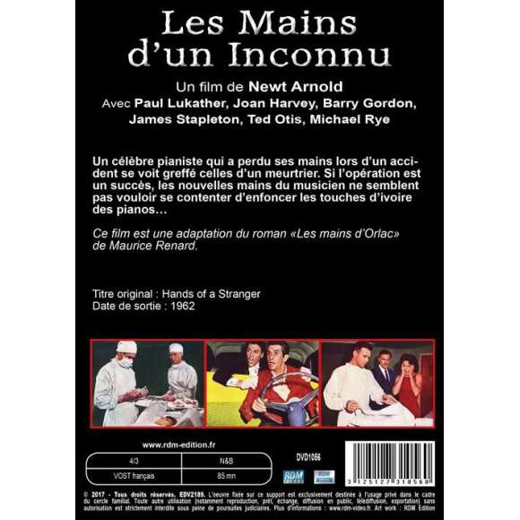 DVD - Film de Newt Arnold en DVD Mains d'un inconnu (Les)