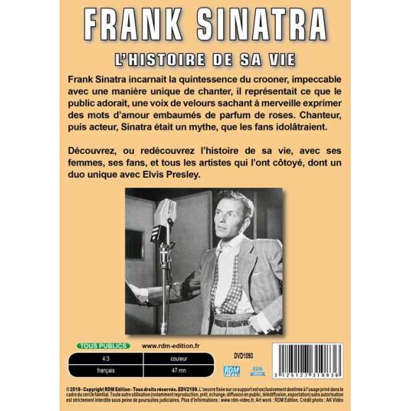 DVD - Film de  en DVD Frank Sinatra, l'histoire de sa vie