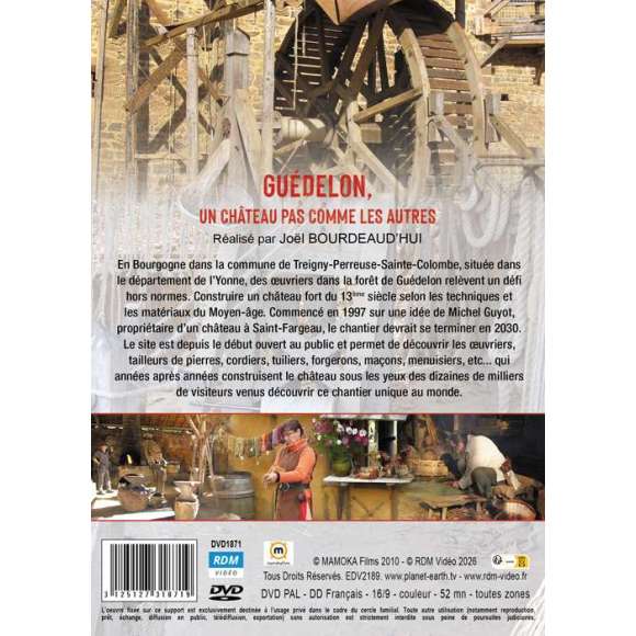 DVD - Film de Joël Bourdeaud'hui en DVD Guédelon, un château pas comme les autres