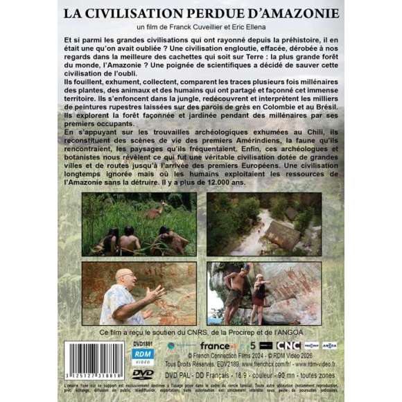 DVD - Film de Franck Cuveillier, Eric Ellena en DVD Civilisation perdue d'Amazonie (La)
