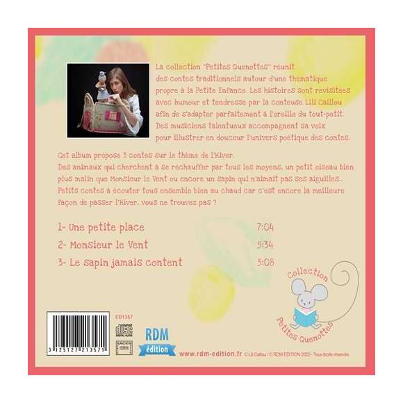 Caillou, Lili, Petits contes au coin du feu, Contes musicaux, Enfance, RDM-Edition, Musique