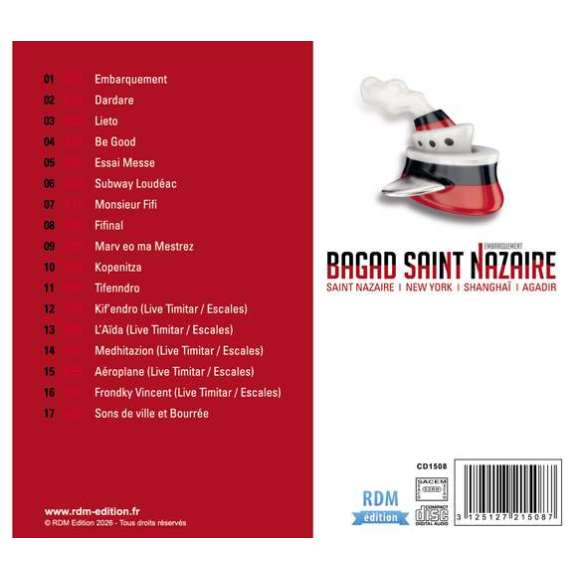 Bagad Saint-Nazaire, Embarquement, Musiques du monde, Musique celte, Bretagne, RDM-Edition, Musique